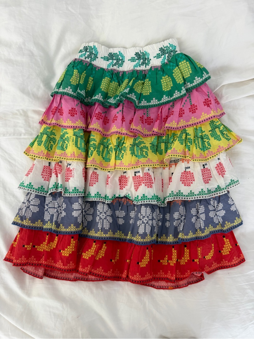 FARM Rio Girls Multi-Color Tiered Ruffle Skirt - Picture 3 of 4